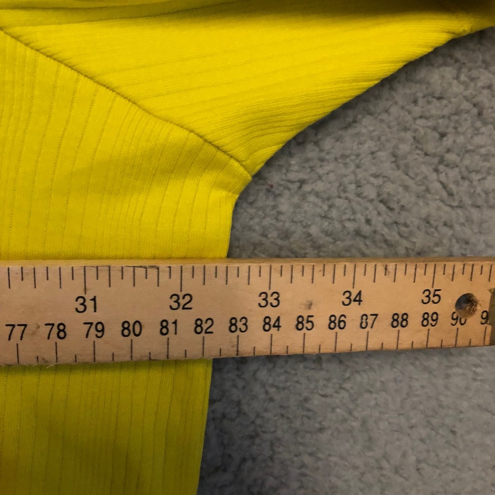 Shaquille O'Neal XLG Yellow Ribbed Short Sleeve T-Shirt Mens 4XLT NWT Big & Tall - Picture 4 of 5